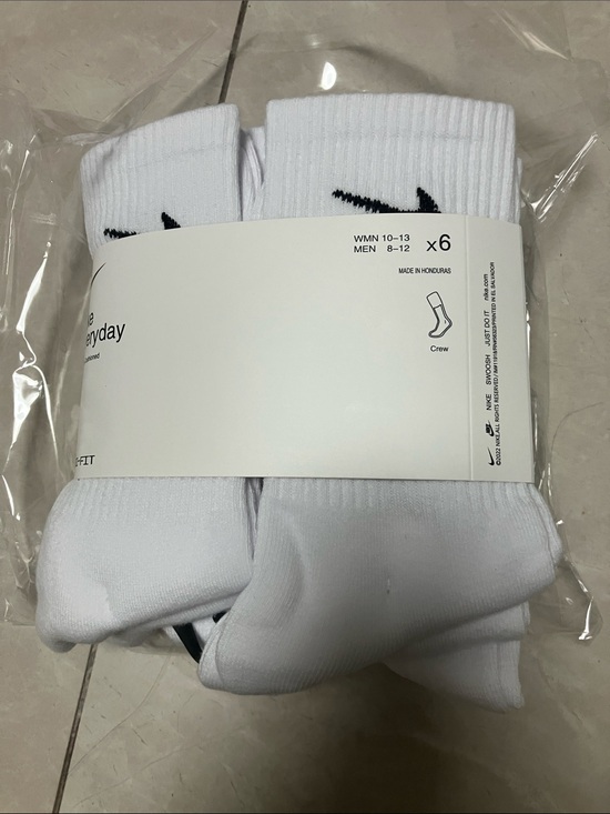 Nike Other - Nike White Crew Athletic Socks with Black Swoosh - 6 Pack